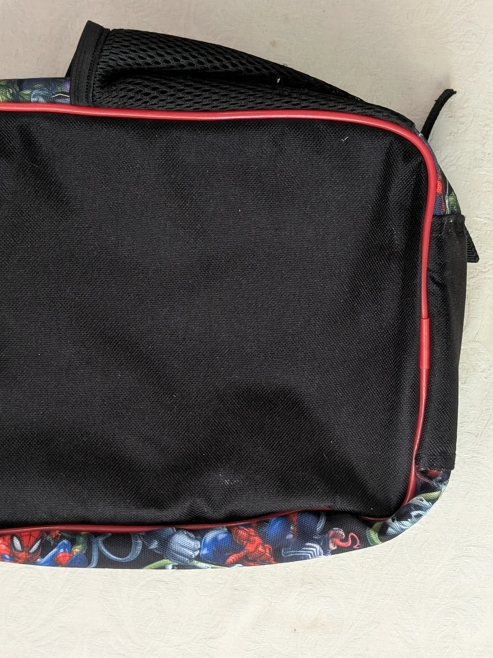 Spider-Man Insulated Kids Lunch Bag Black/Red Zip Handle 2 Comp Polyester